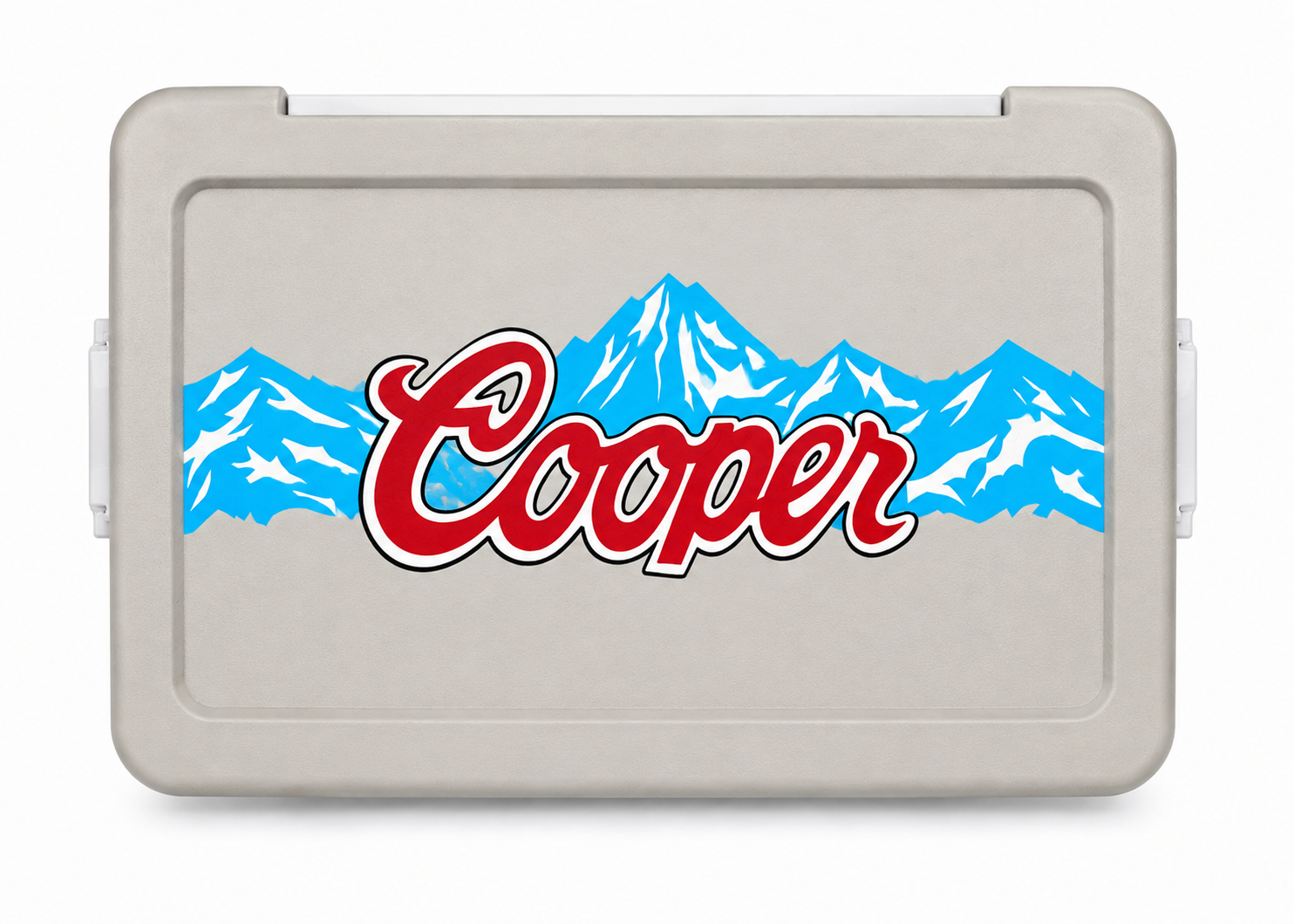 Coors-style mountain lid cooler