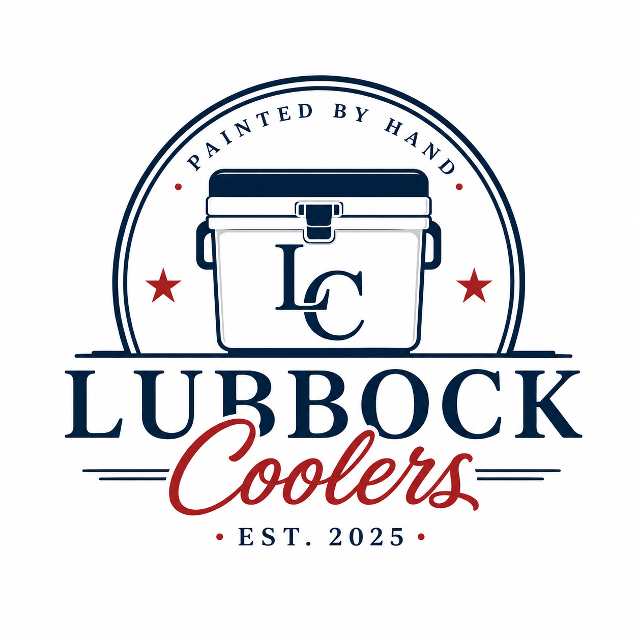 Lubbock Coolers — painted by hand, est. 2024